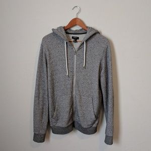 Forever 21 Heathered Grey Zip Hoodie